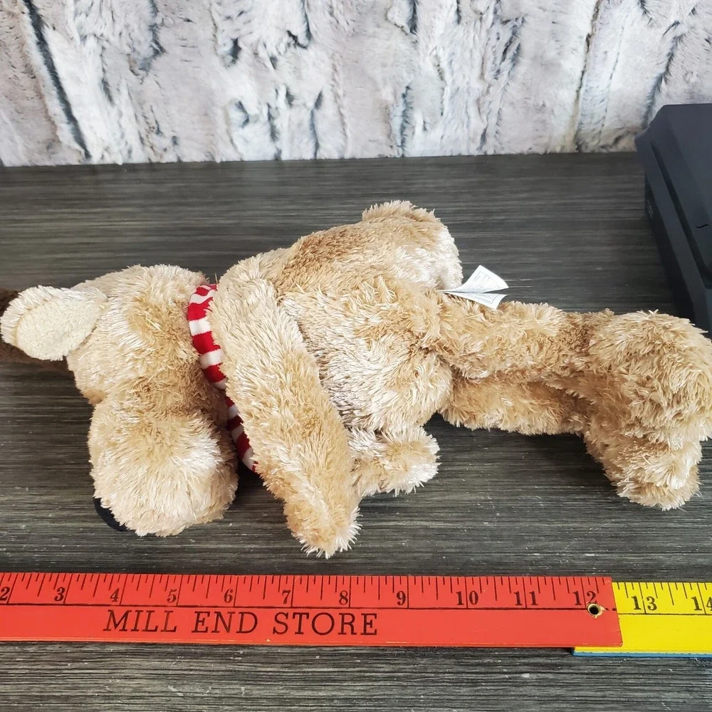 Animal Adventure Brown Reindeer 13' Plush Red Antlers Plus Cozy Scarf Christmas